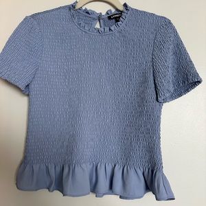 Blue Express ruffled peplum top